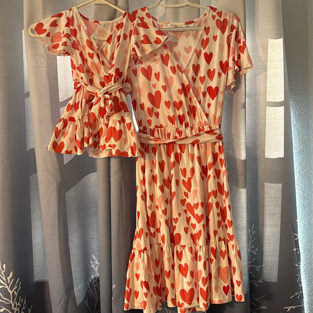Mommy and me matching heart dress